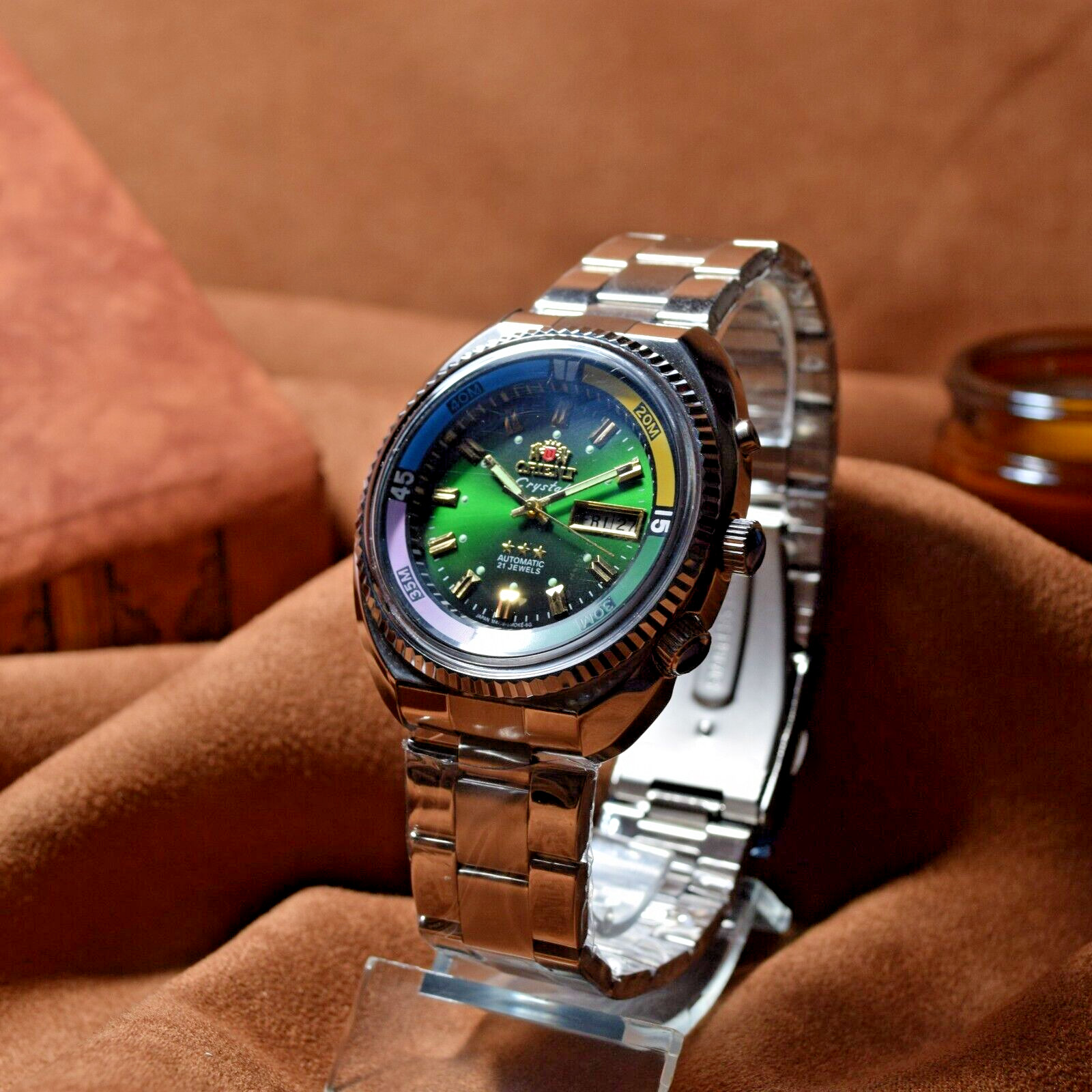 Japan Watch Orient KING DIVER Automatic watch KD Green Dial 21 JEWEL Original