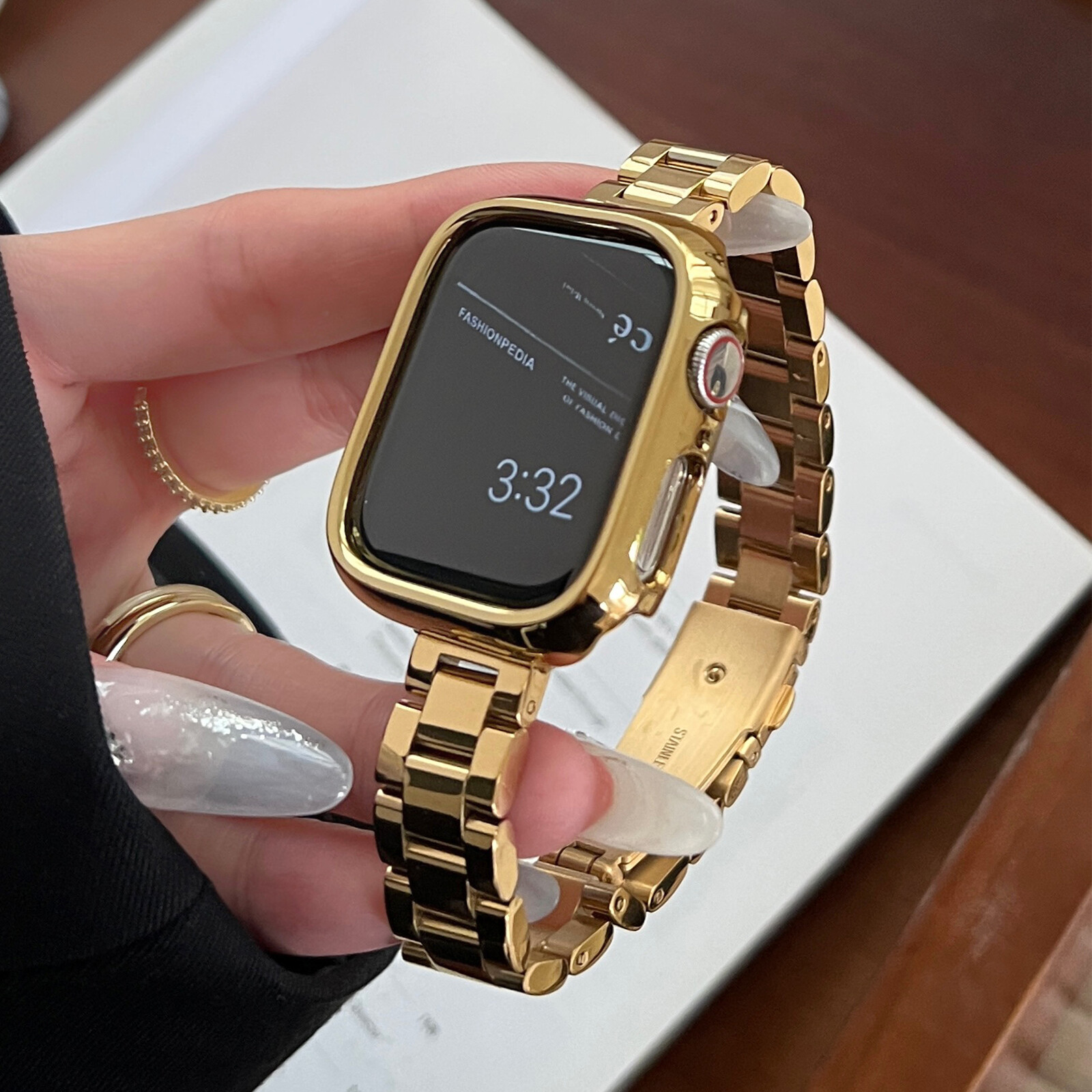 Thin Stainless Steel Metal Band For iWatch Ultra SE Series 10/9/8/7/6/5/4/3/2/1
