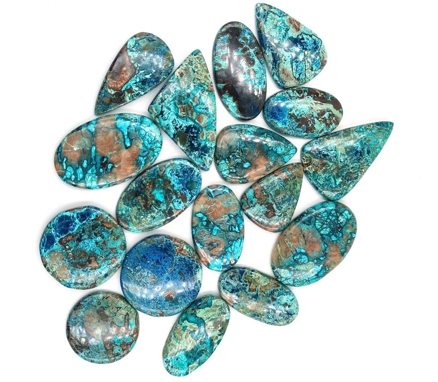 Natural Shattuckite Cabochon Gemstone For Making Jewelry Wholesale Lot 71555
