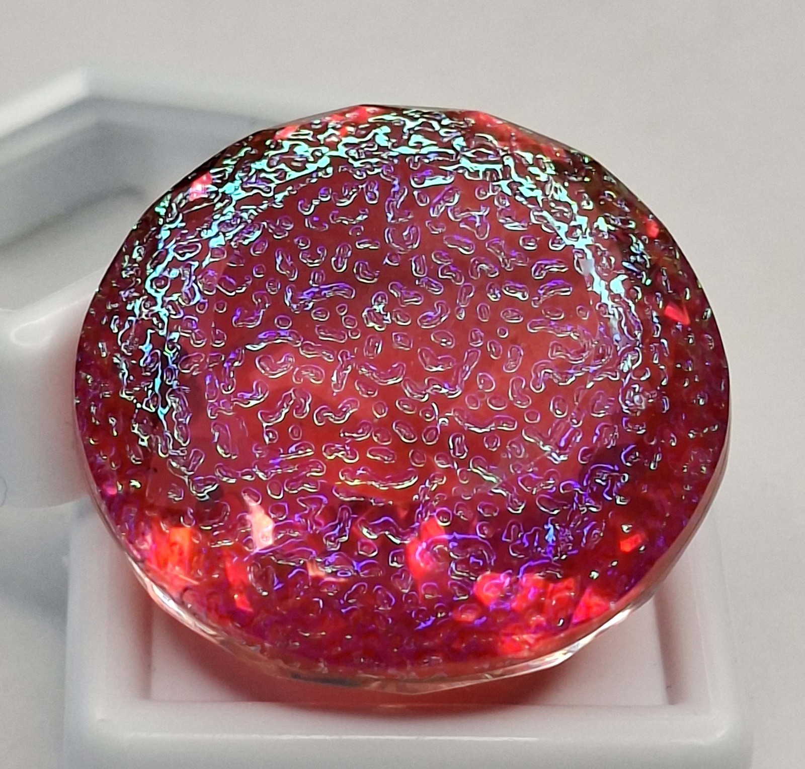 Monarch 72-74 Ct Fire Opal Round Cut Natural Certified Loose Gemstone RK1107