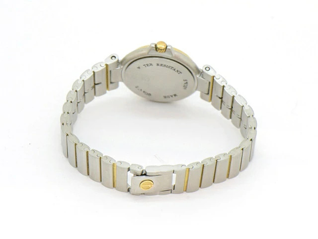 Dunhill Millennium Watch Stainless GP Quartz White Roman Dial Ladies Used 473