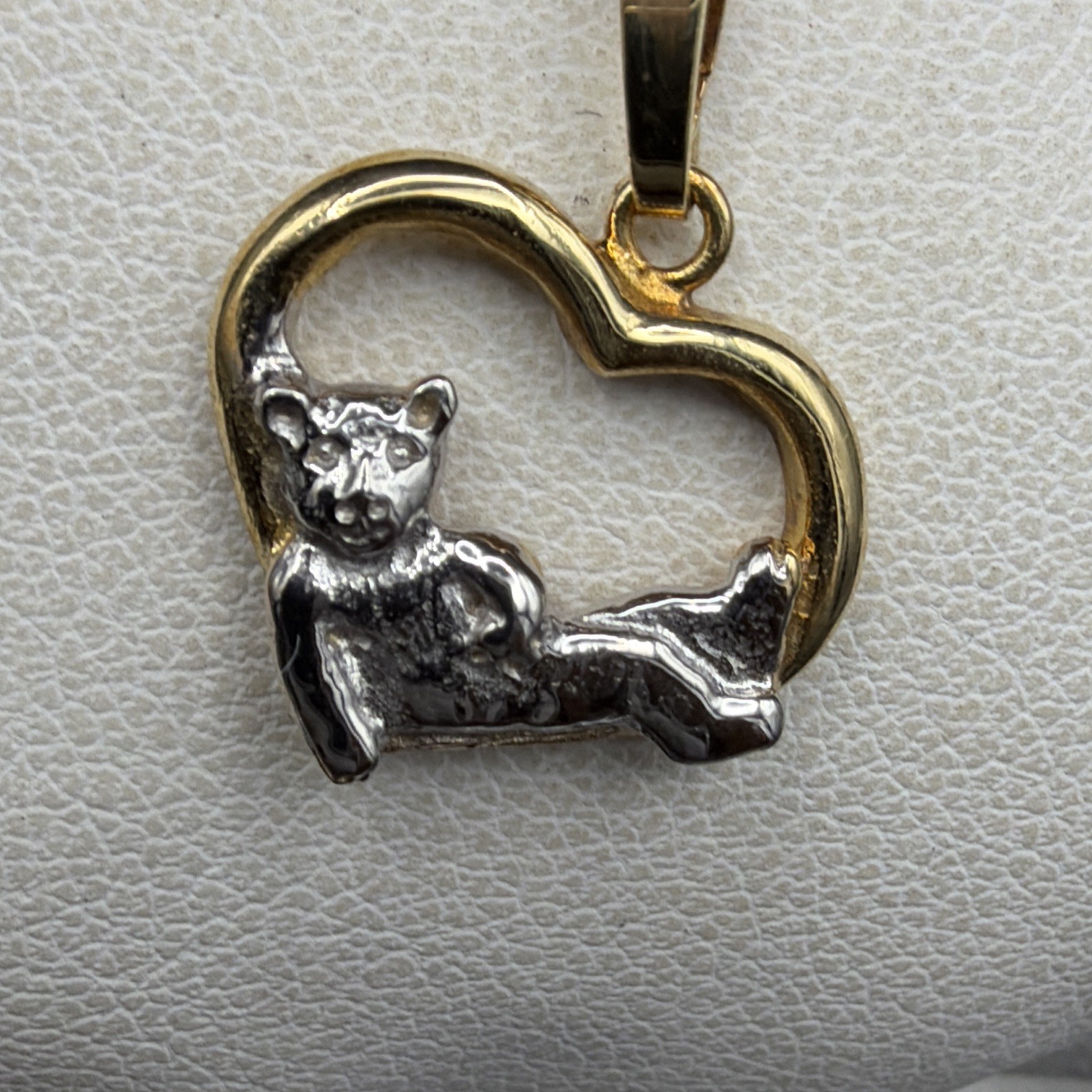 9ct Gold Teddy Heart Pendant