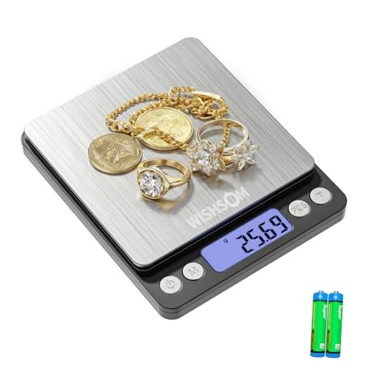 Professional Jewelry Scale, 500g x 0.01g High Precision Digital Gold Scale,