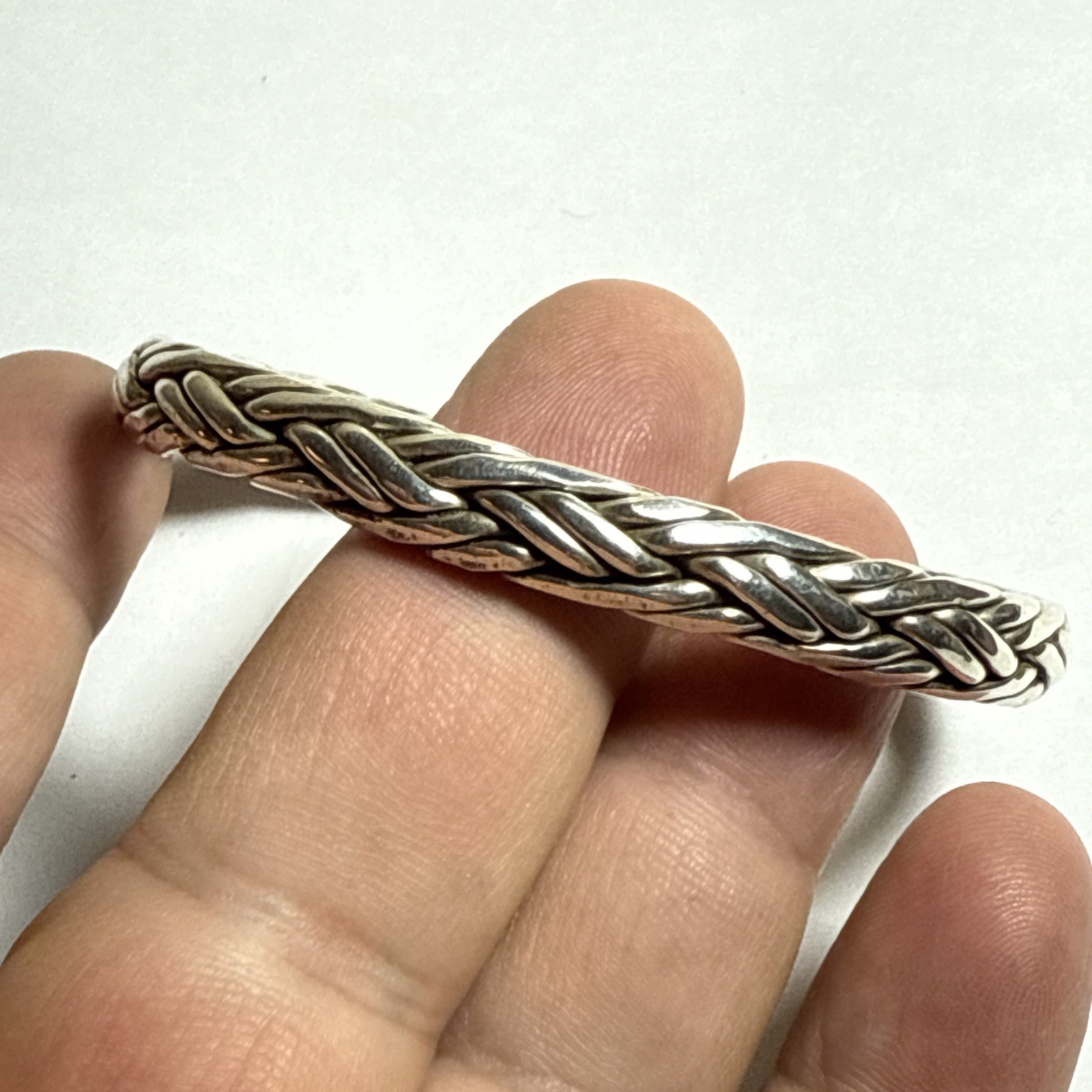Cuff Bracelet Women’s Sterling Mexican One Ounce 7mm 6 1/4” Circumference Inside