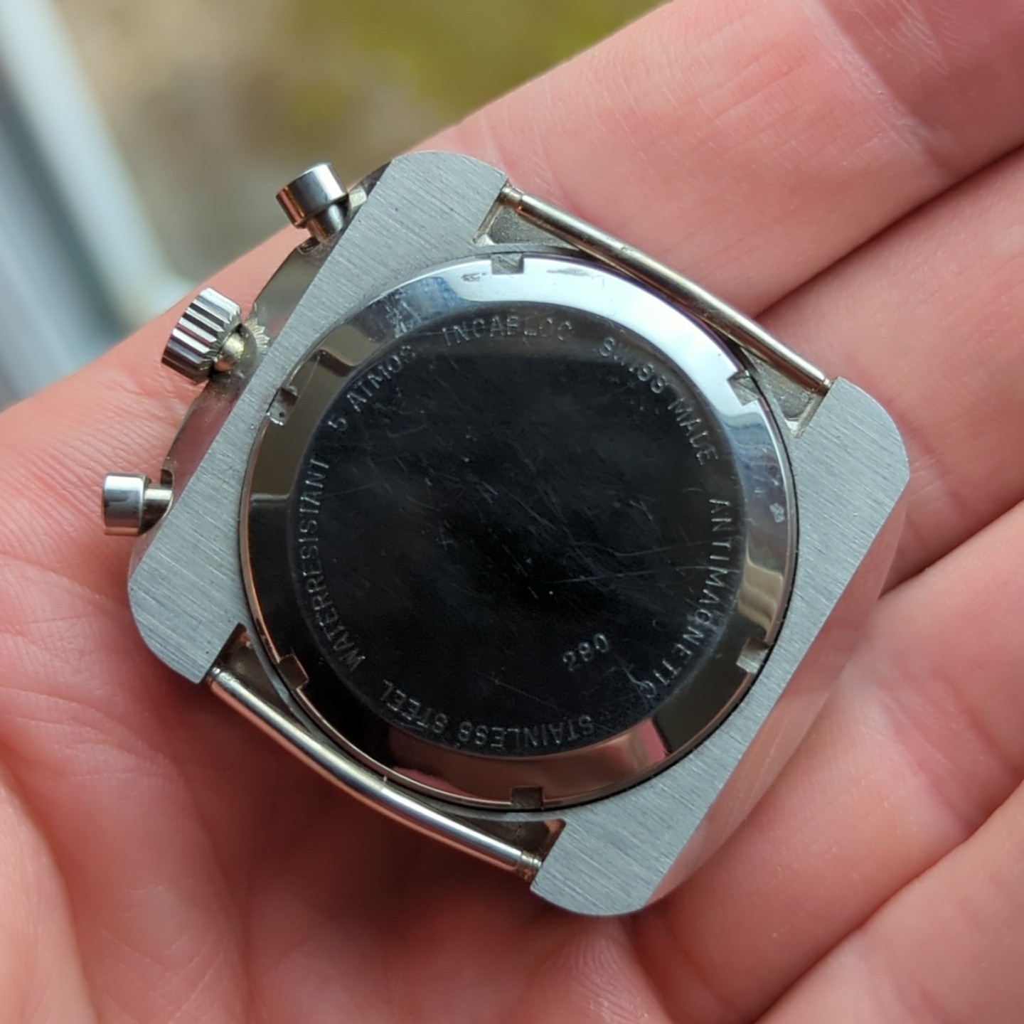 1970s Valjoux 7734 Watch Case Spera Dial, Pushers, Crown Parts (S44)