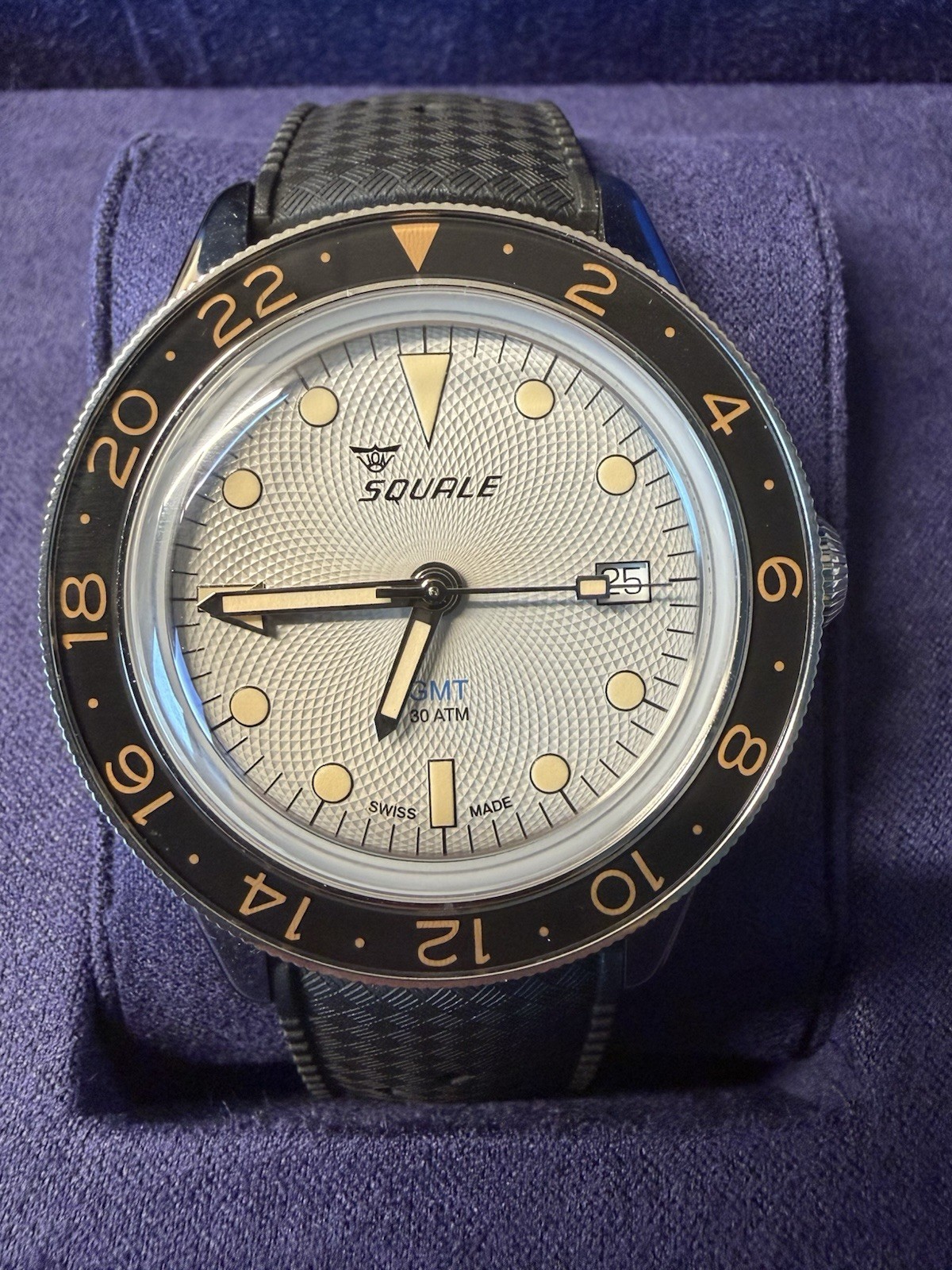 New Squale SUB-39 GMT “Sharkbelly” Gray Guilloché U.S. Exclusive Limited 06/50