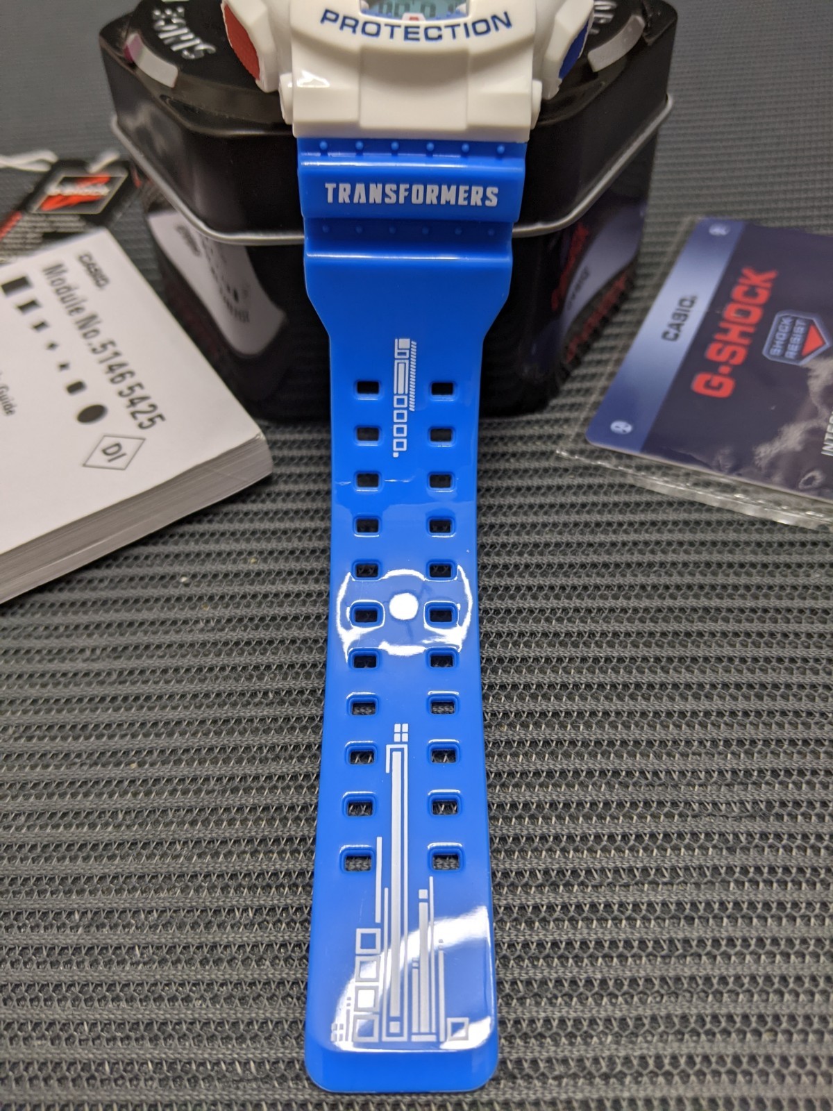 Casio G-Shock GA-110 Optimus Prime Transformers White Blue Red Complete Set