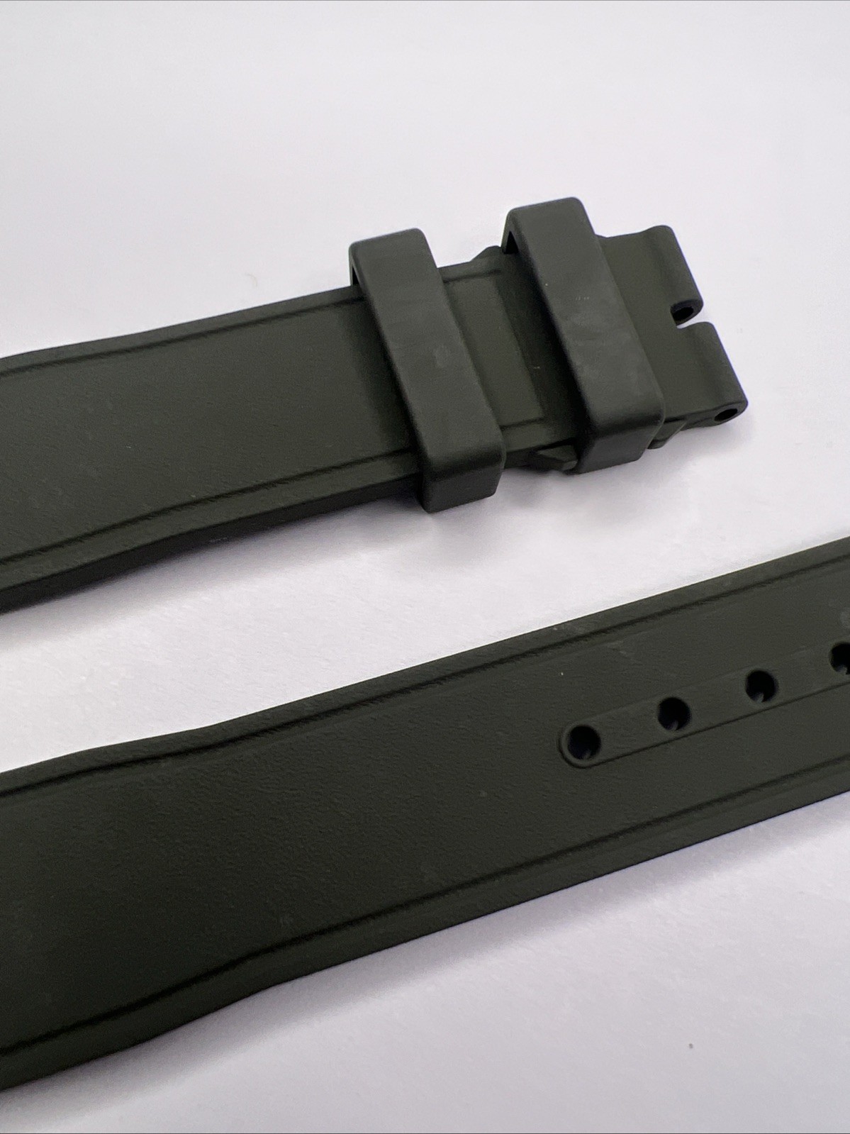 IWC Quick Release 20mm x 18mm Moss Green Watch Rubber Strap Band OEM – READ
