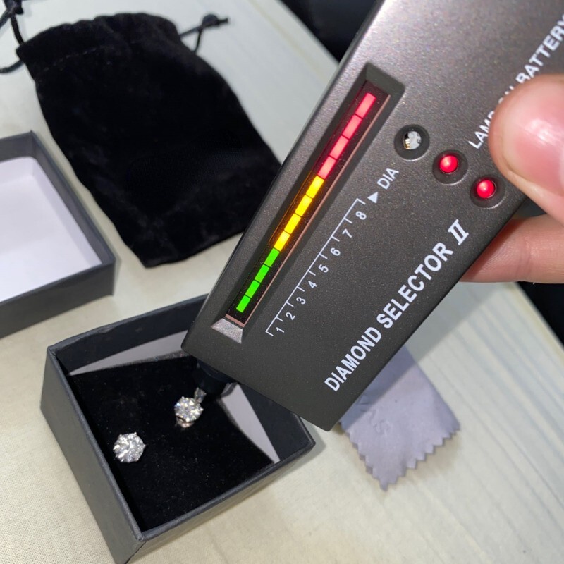 Mens Ladies Moissanite Stud Earrings 1ct 2ct VVS D GRA Certified 925 Silver