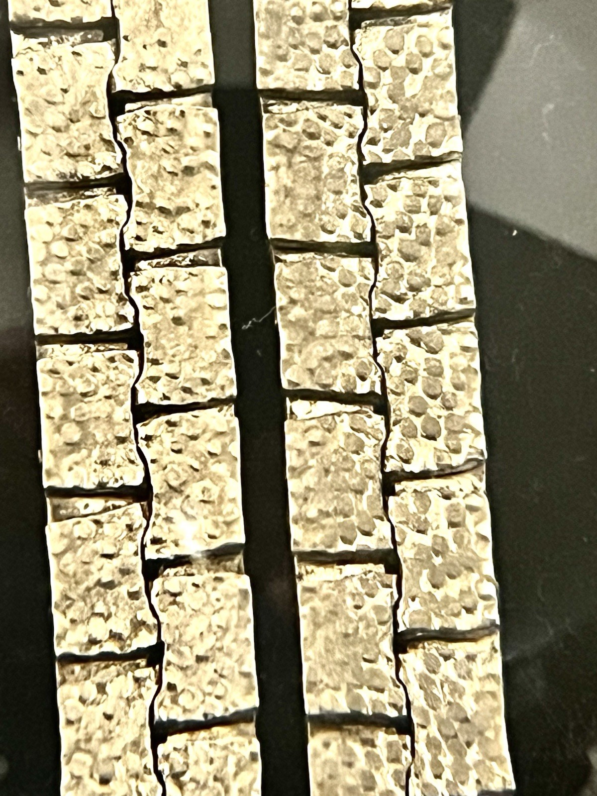 Silver Necklace & Bracelet Nugget Style Design – Marked 925