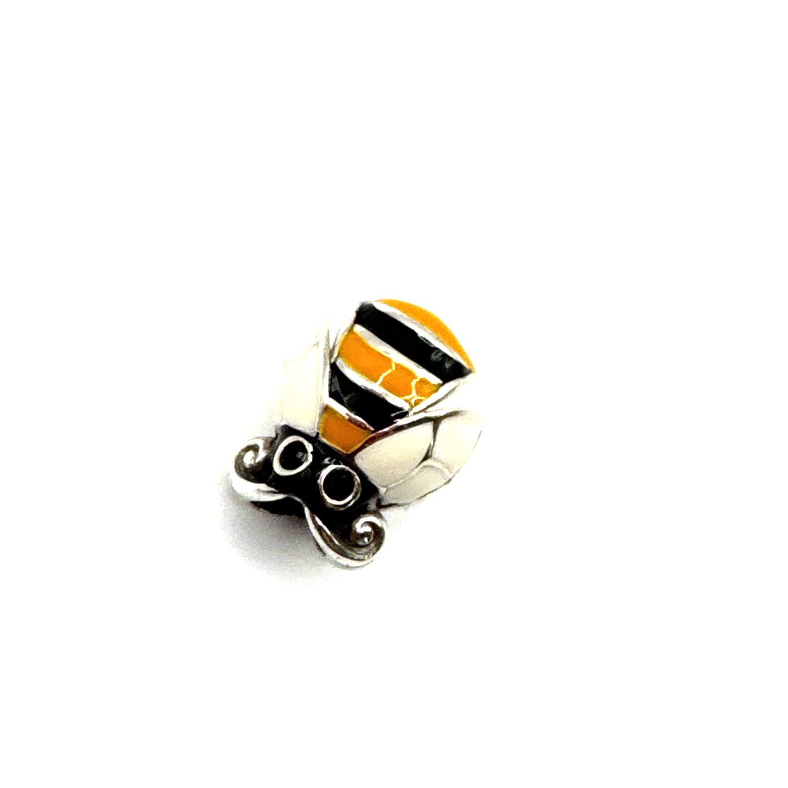 Brighton Bumble Bee Black Yellow Garden Bug Crystals Silver Spacer Bead