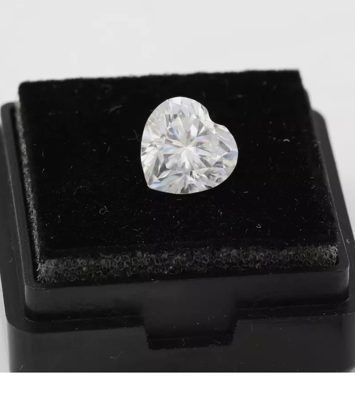 Certified 1 Pc Loose CVD Diamond D Color 5 x 5 mm Heart Shape IF Clarity