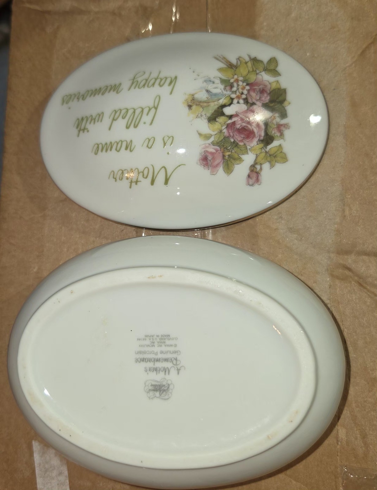 Designer’s Collection Oval Lidded Trinket Dish Geniune Porcelain Made in Japan