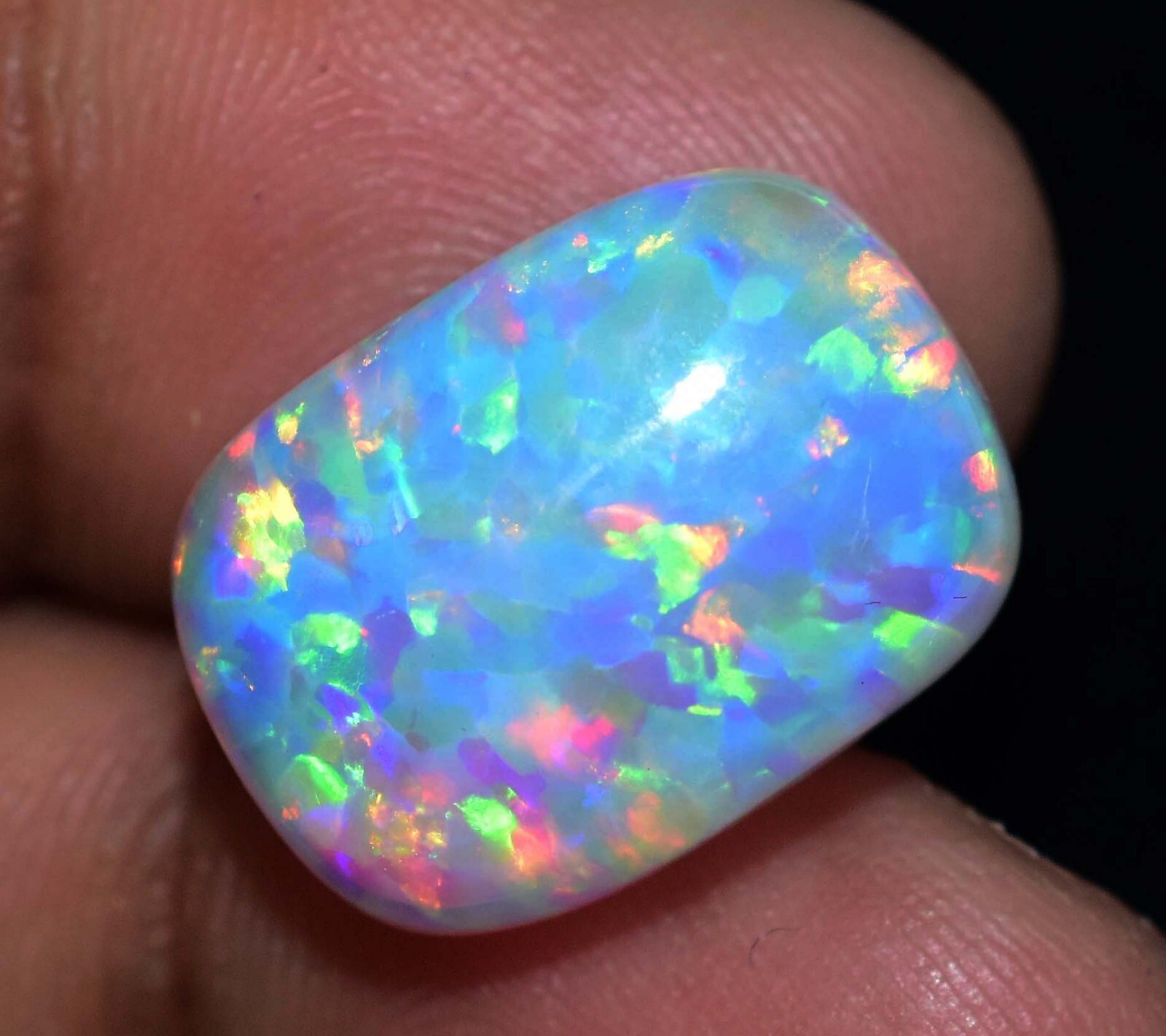 Natural Ethiopian Fire Opal 10.90 CT Certified Play Of Color 17X12 MM Gemstone