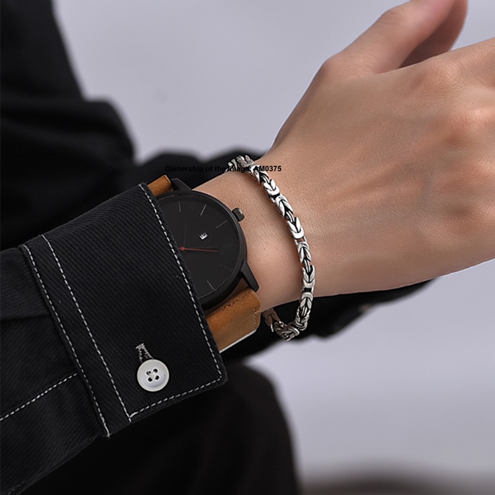 Pure 925 Sterling Silver Square Byzantine Chain Bracelet 5mm Link Unisex Jewelry
