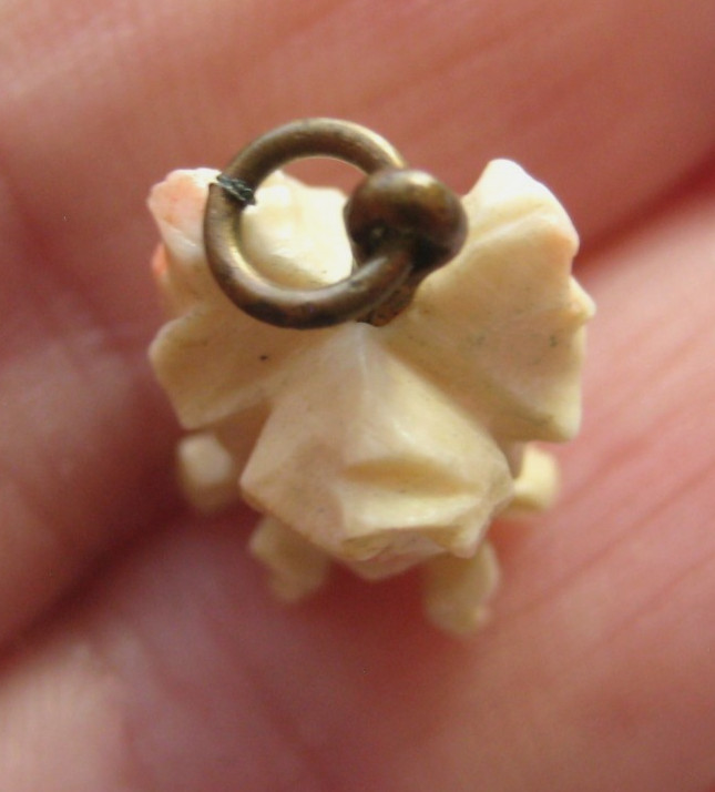 VINTAGE Antique Carved THREE WISE MONKEYS Charm SPEAK~HEAR~SEE NO EVIL