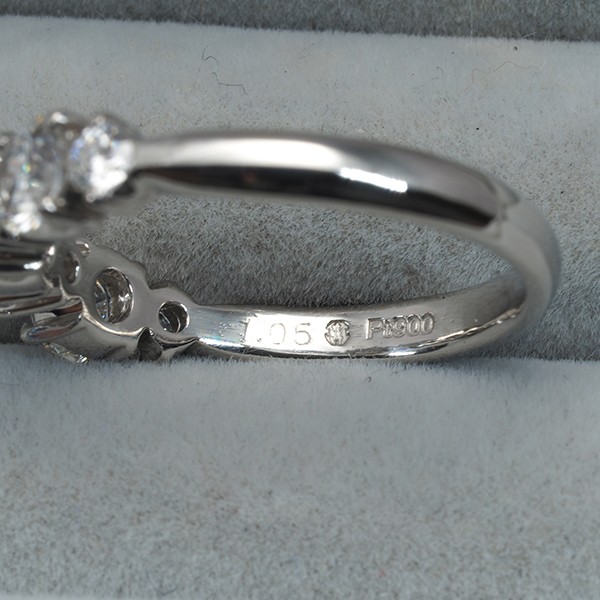 Auth MONNICKENDAM Ring Diamond 1.05ct US6-6.25 900 Platinum