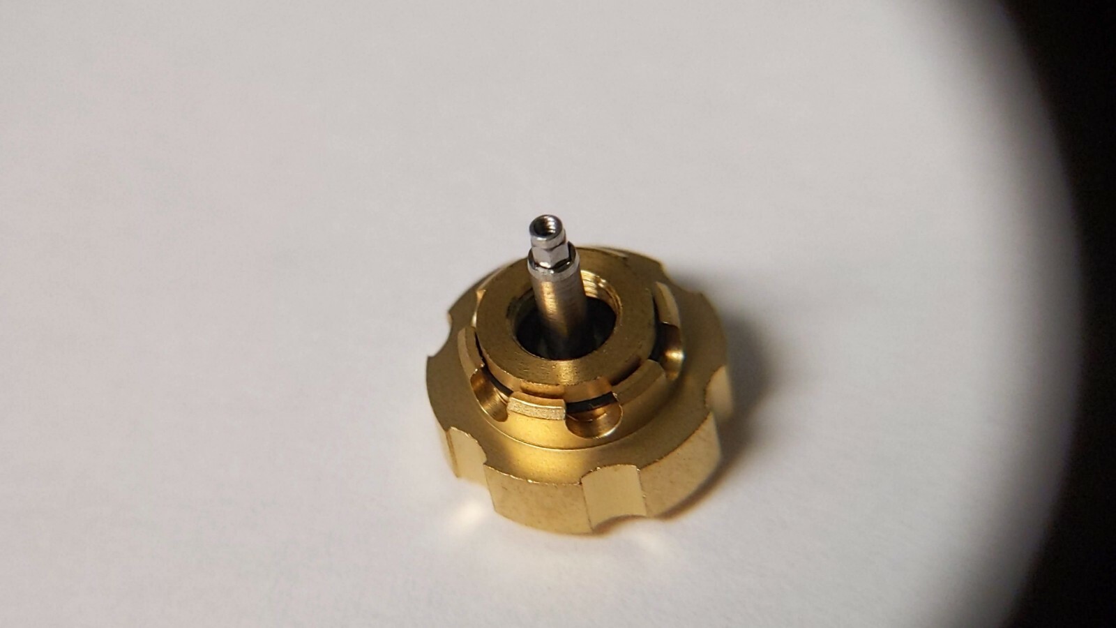 Invicta Crown S/S Gold/Yellow 10.8mm – 11mm with engraved logo screwdown w tube