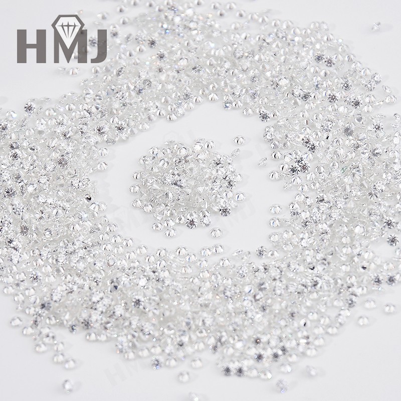 0.8~5mm 1ct Loose D White Moissanite VVS Round Stone Gemstone For Jewelry Making