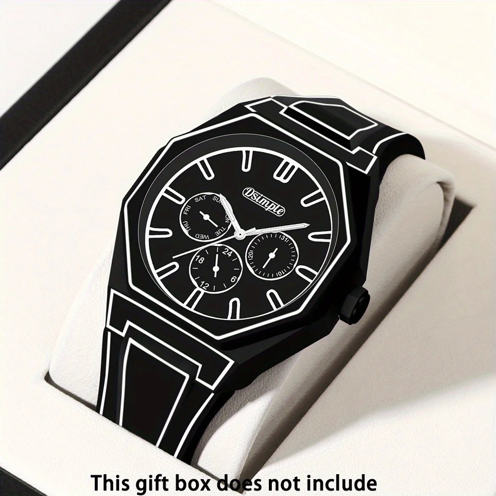 Minimalist Quartz Watch Men Women Silicone Band Numberless Casual Sports Wrist