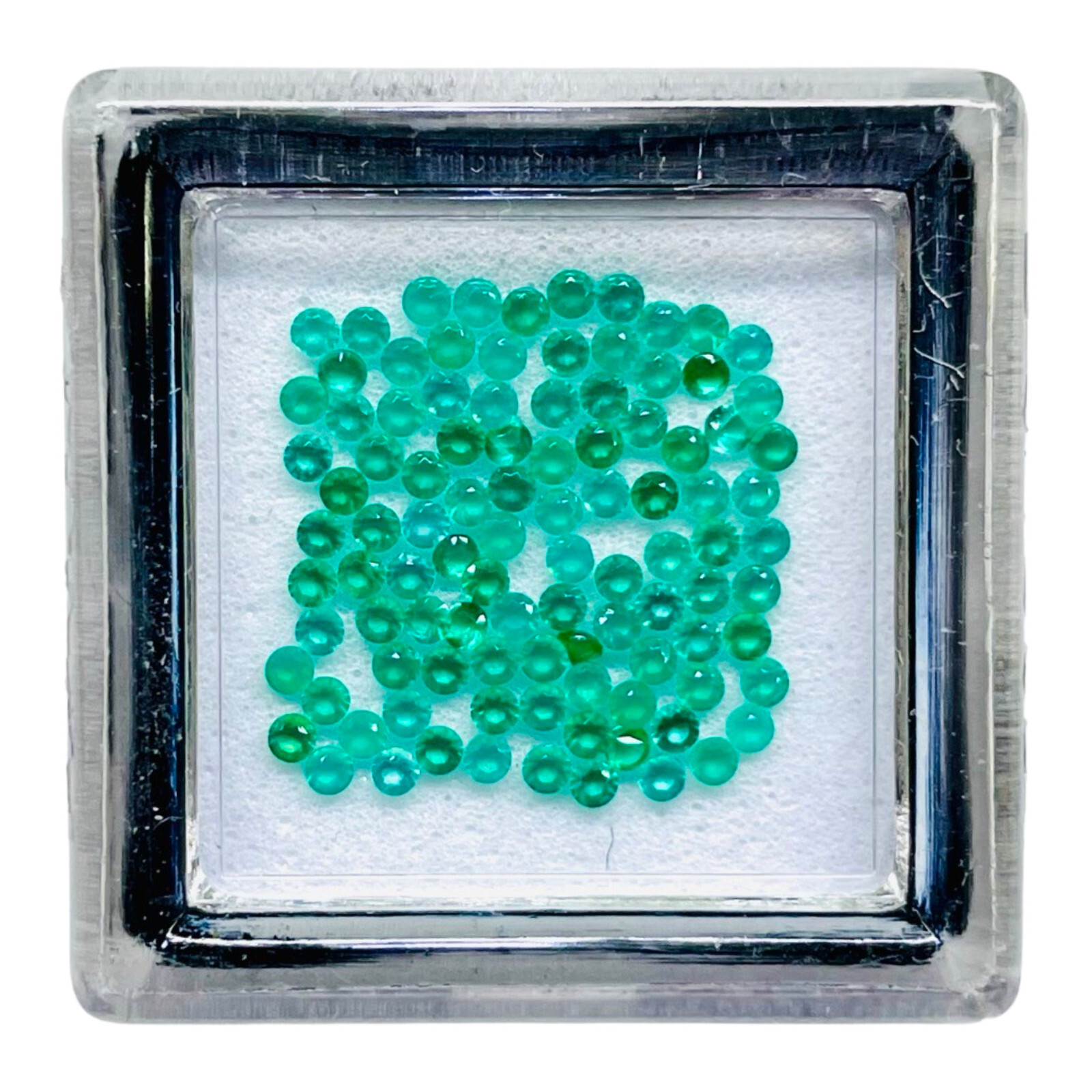 1200 Pcs Natural Multi Gemstones 1-2mm Round Cut Diamond Cut Loose Gemstones Box