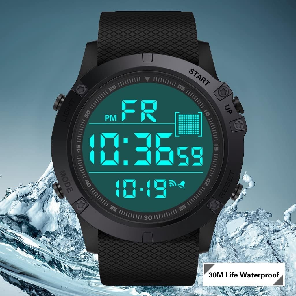 Durable Men’s Military Digital Watch – Shock Resistant & Waterproof Design