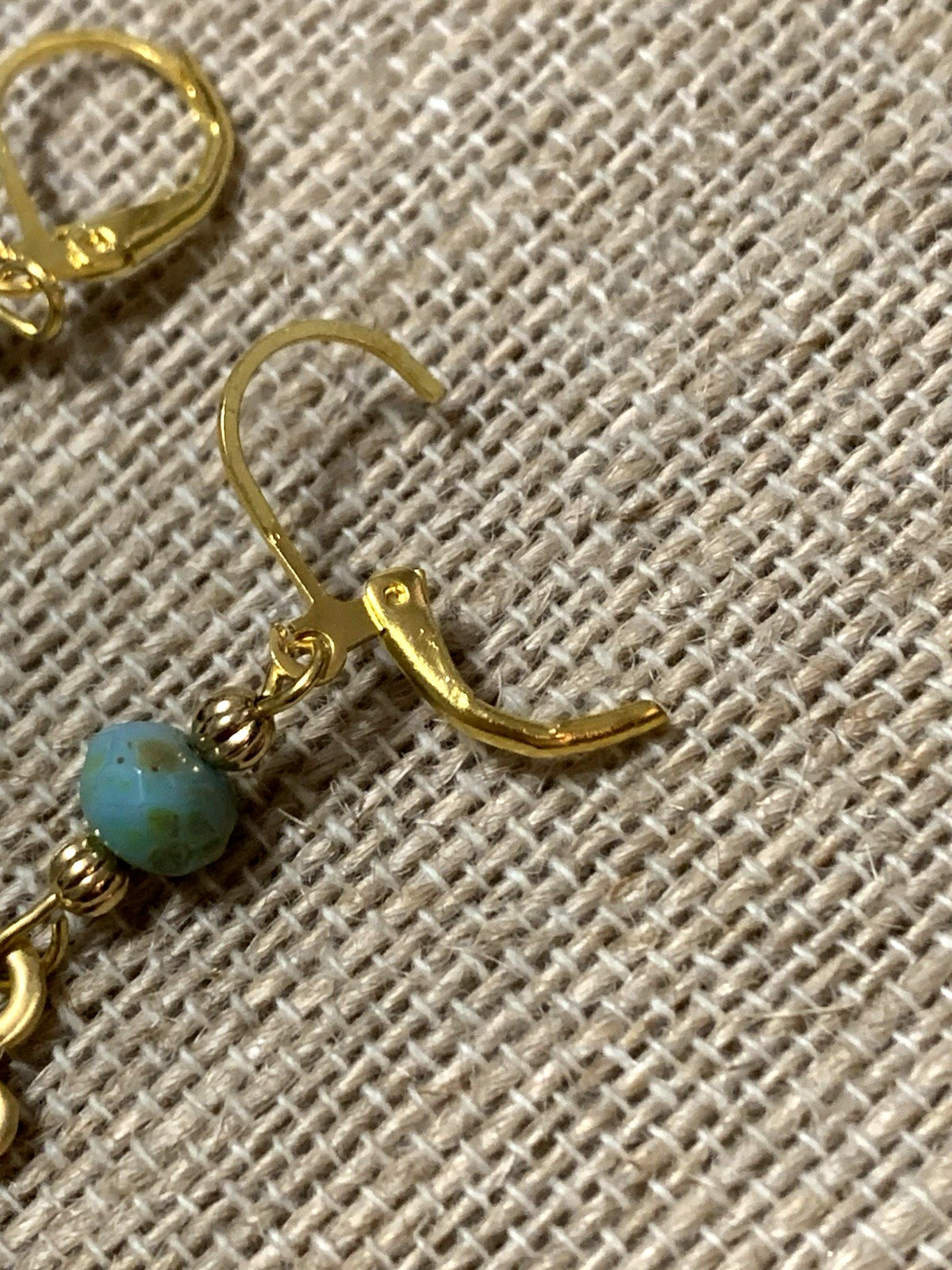 NEW ITEM*ARTISAN*EGYPT REVIVAL CZECH NEIGER GLASS PHARAOH CHANDELIER EARRINGS.g