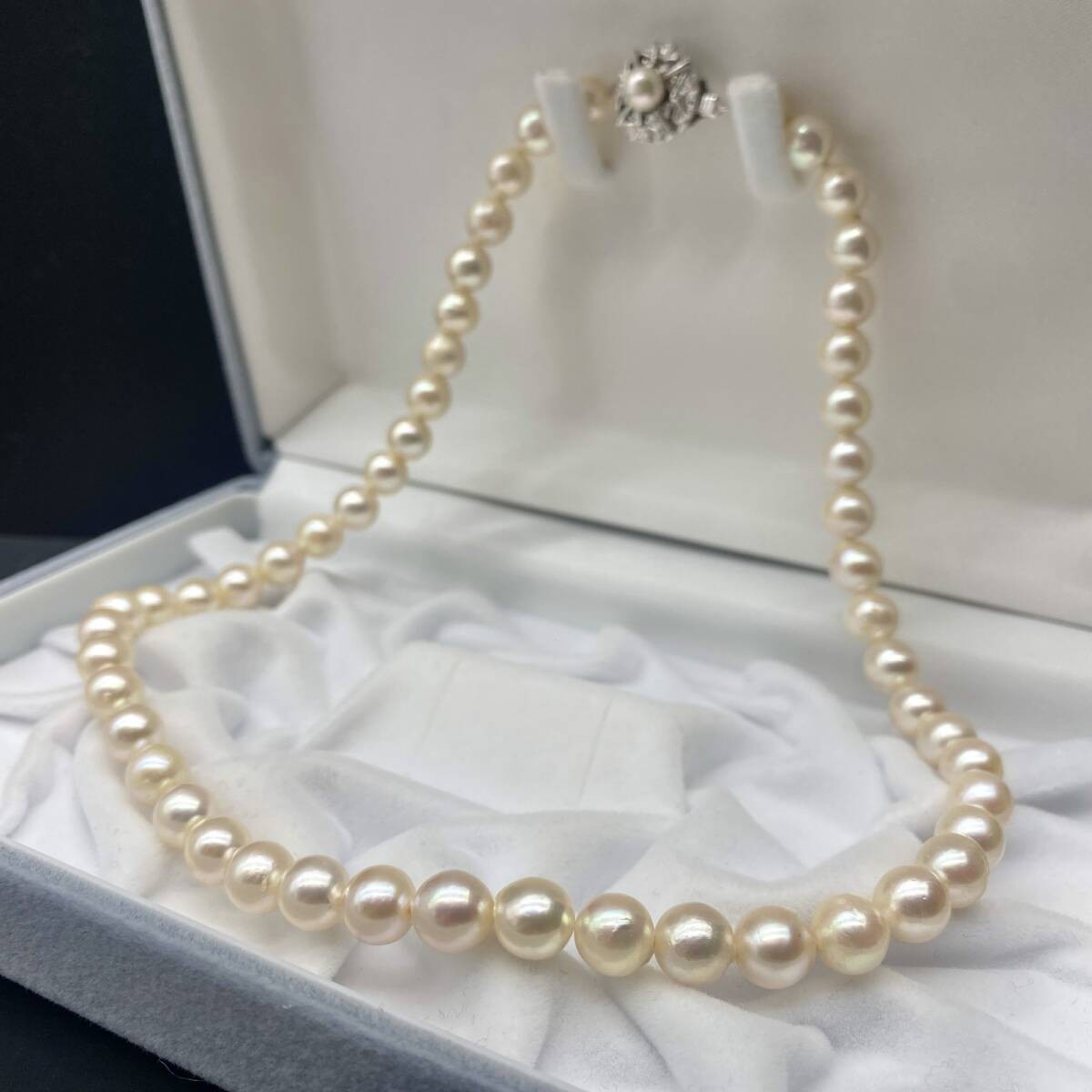 Akoya Pearl Necklace 36.3g Beige Ladies From Japan