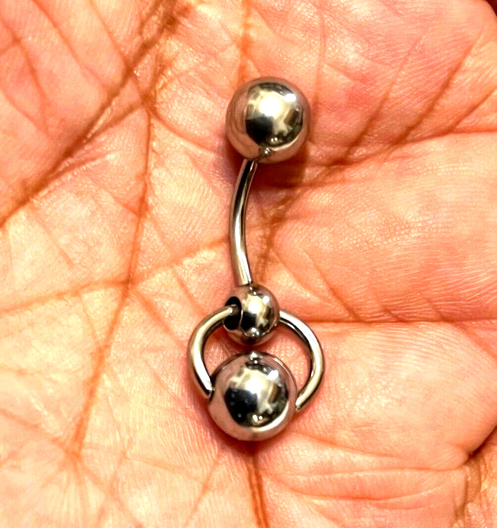 ALL LENGTH AVAILABLE; 2X8mm Surgical Steel Heavy Ball VCH Door Knocker Barbell.
