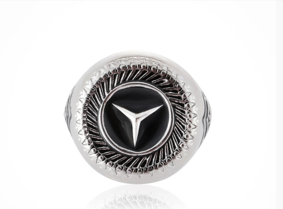 925 silver Mercedes, Mercedes Men,Luxury Ring, birthday gift for husband unique