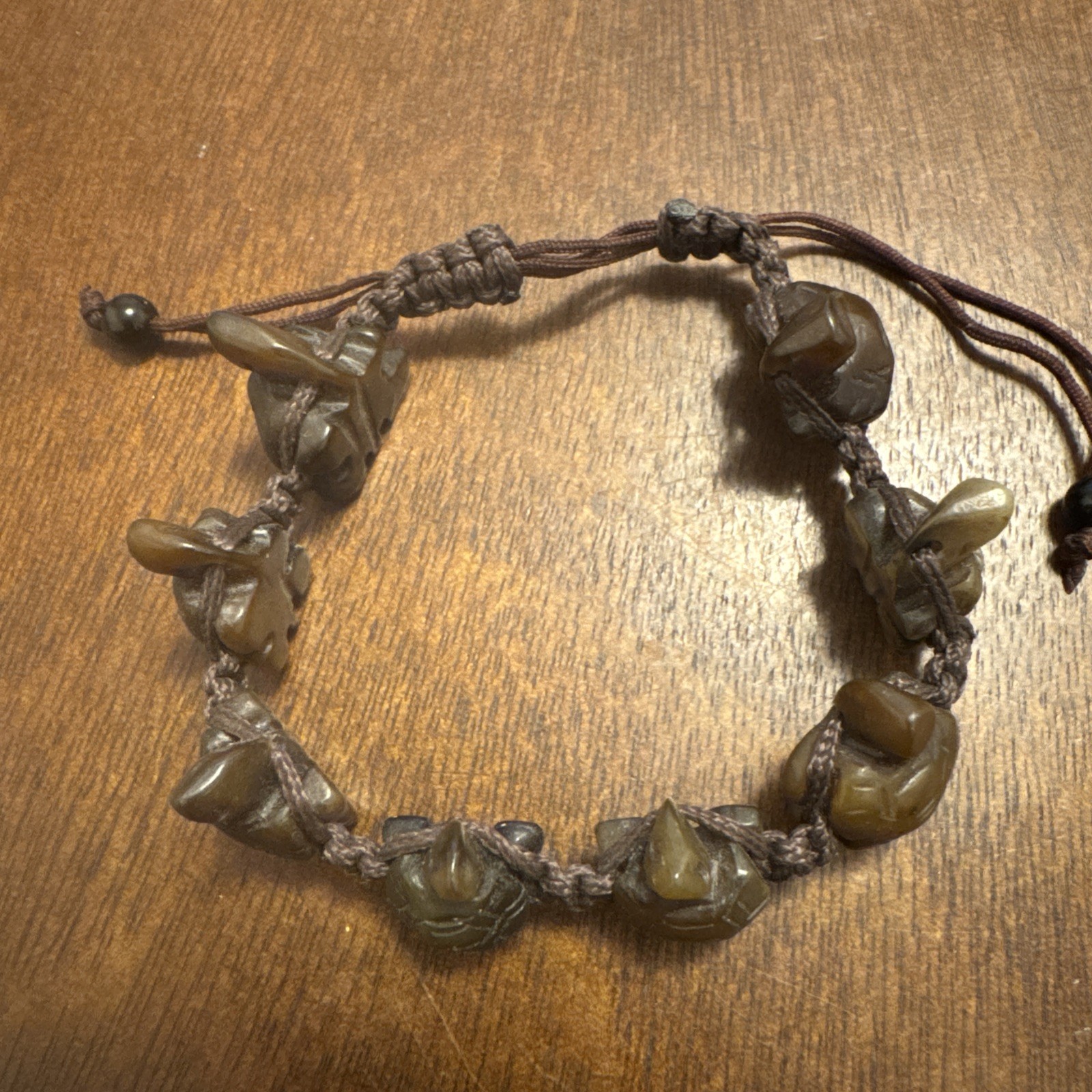 Hand Carved Adjustable Turtle Bracelet-Adjusts 7-9”