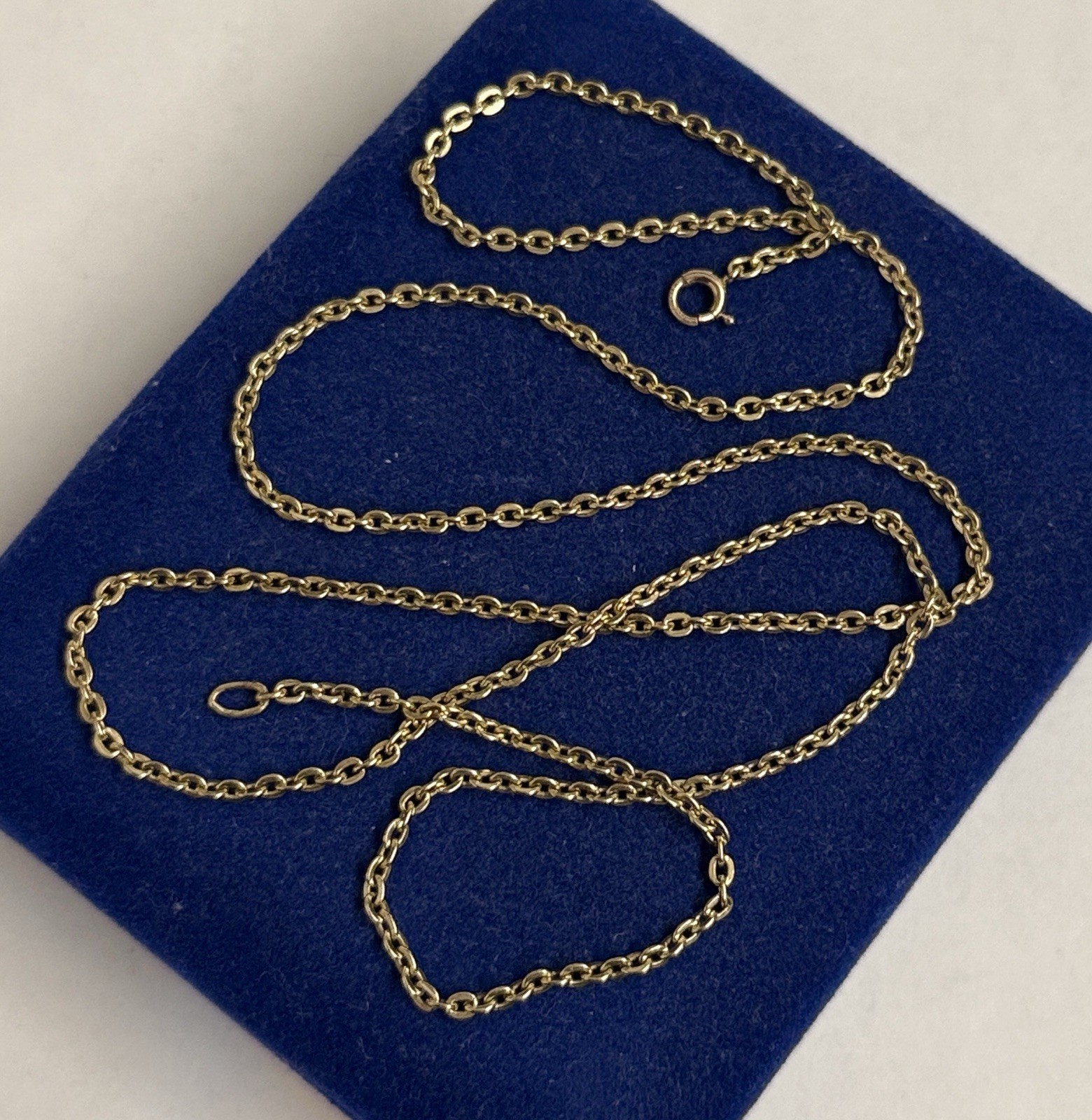 Bolt Clasp Cable Gold Filled Necklace 23” Rolo Link GF VTG EDWARDIAN 2.2mm 5.2g