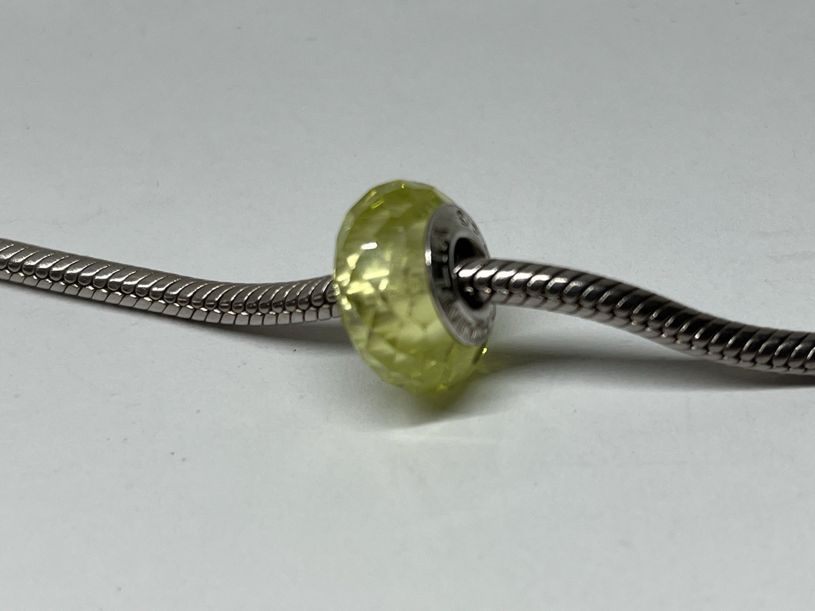 Chamilia Lemon Prism Bead 925 Sterling Jewel Fits Other Brands Combine Ship