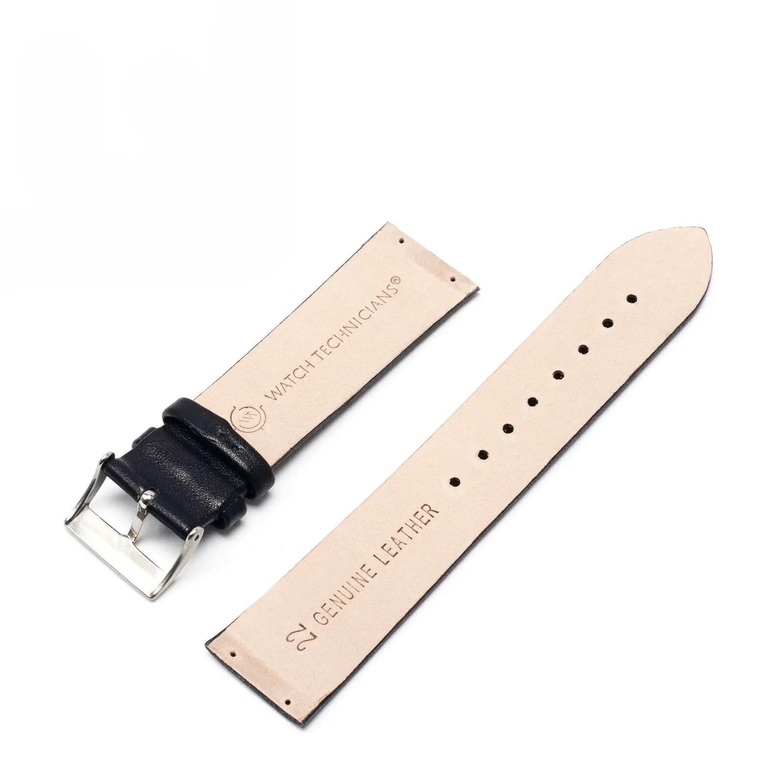 Skagen Genuine Leather Watch Strap/Band Black/Brown,4 Screws