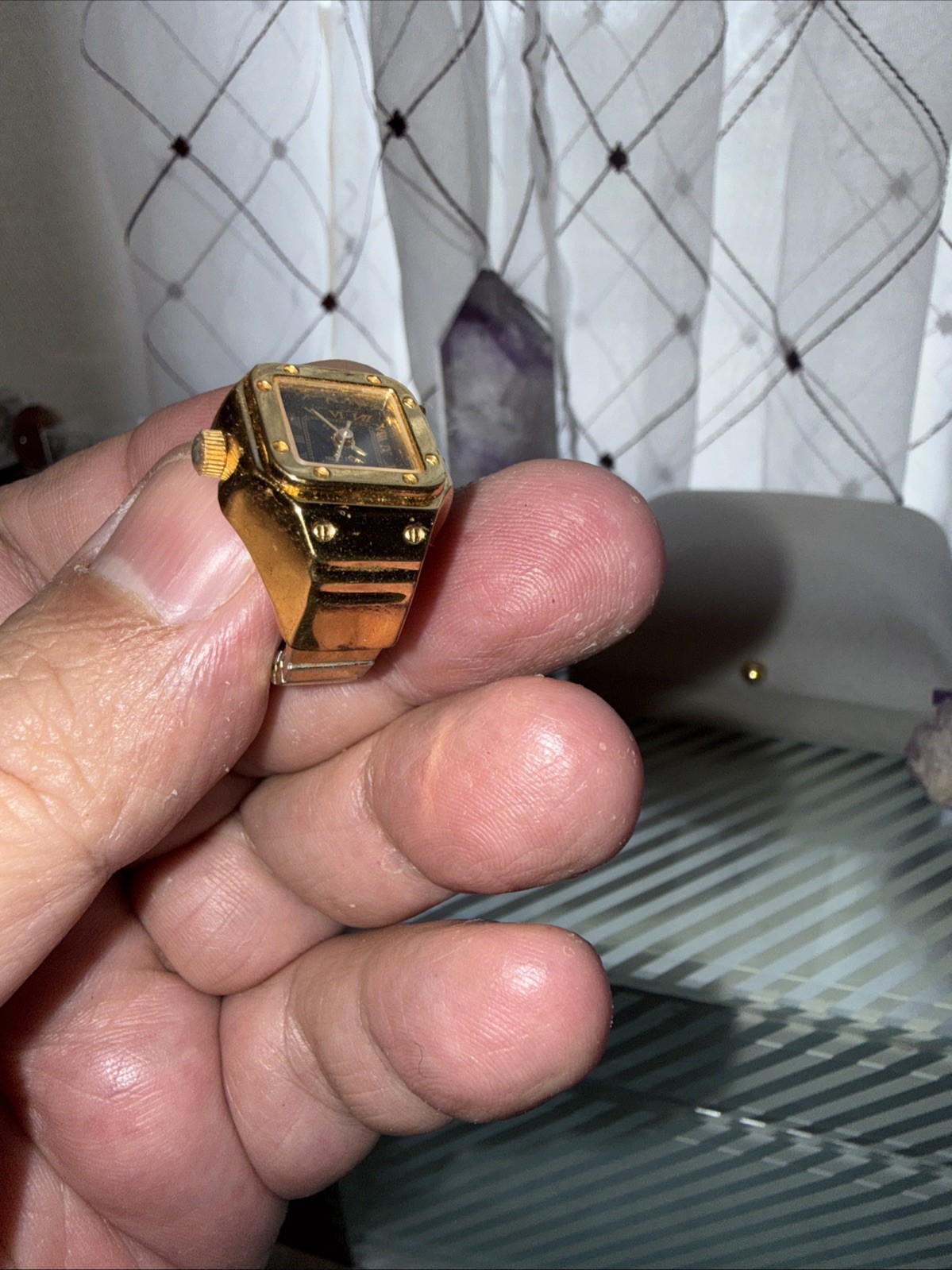 vintage finger ring watch