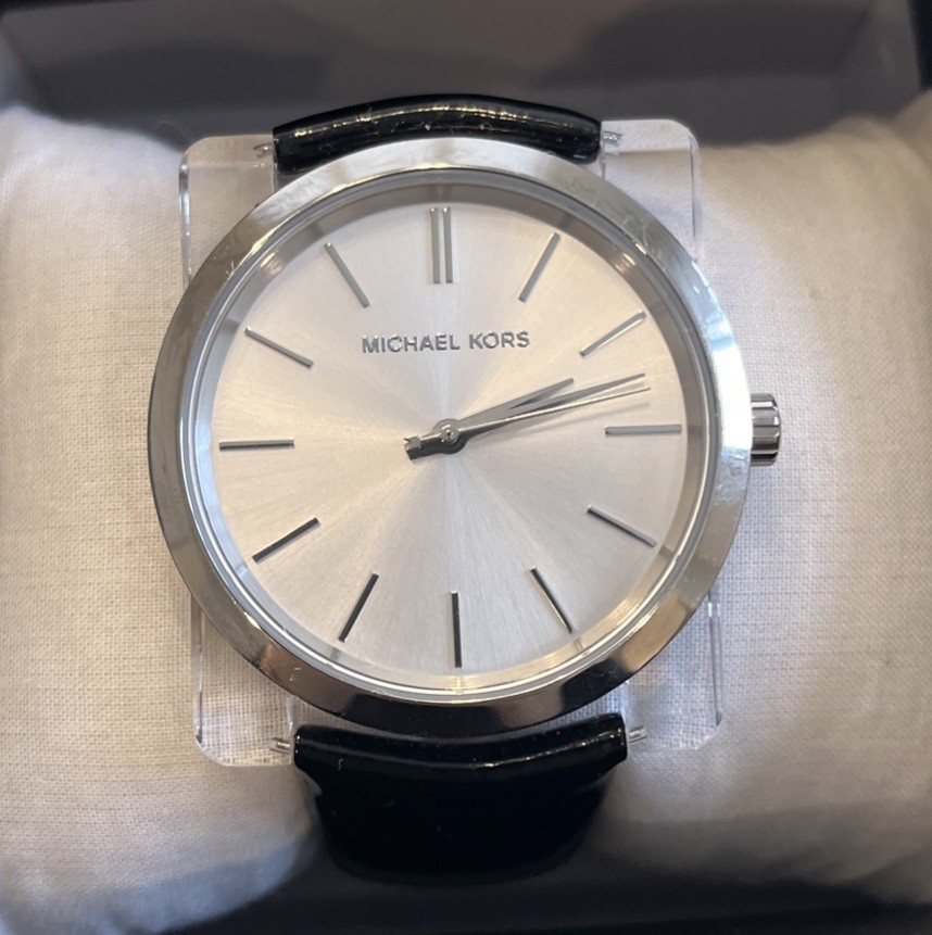 Michael Kors Black Patent Leather Watch