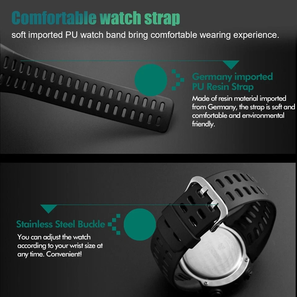 Men’s Digital Army Military Sport Quartz Analog Chrono Waterproof Watch