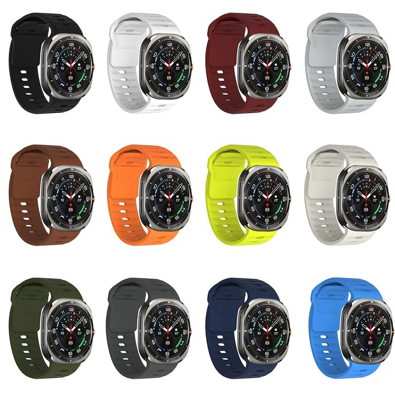 NO Gaps Strap For Samsung Galaxy Watch Ultra 47mm/Ultra 2025 Sport Silicone Band
