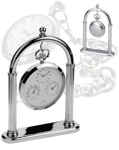 Pocket Watch Display Stand Full Arch Metal Holder for Pocket Watches, Chrome