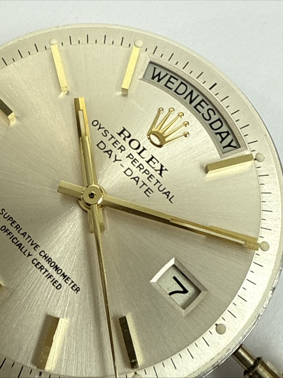 Rolex President 36 mm 1556 Non Quick Set Complete Movement, Pie Pan Dial & Crown