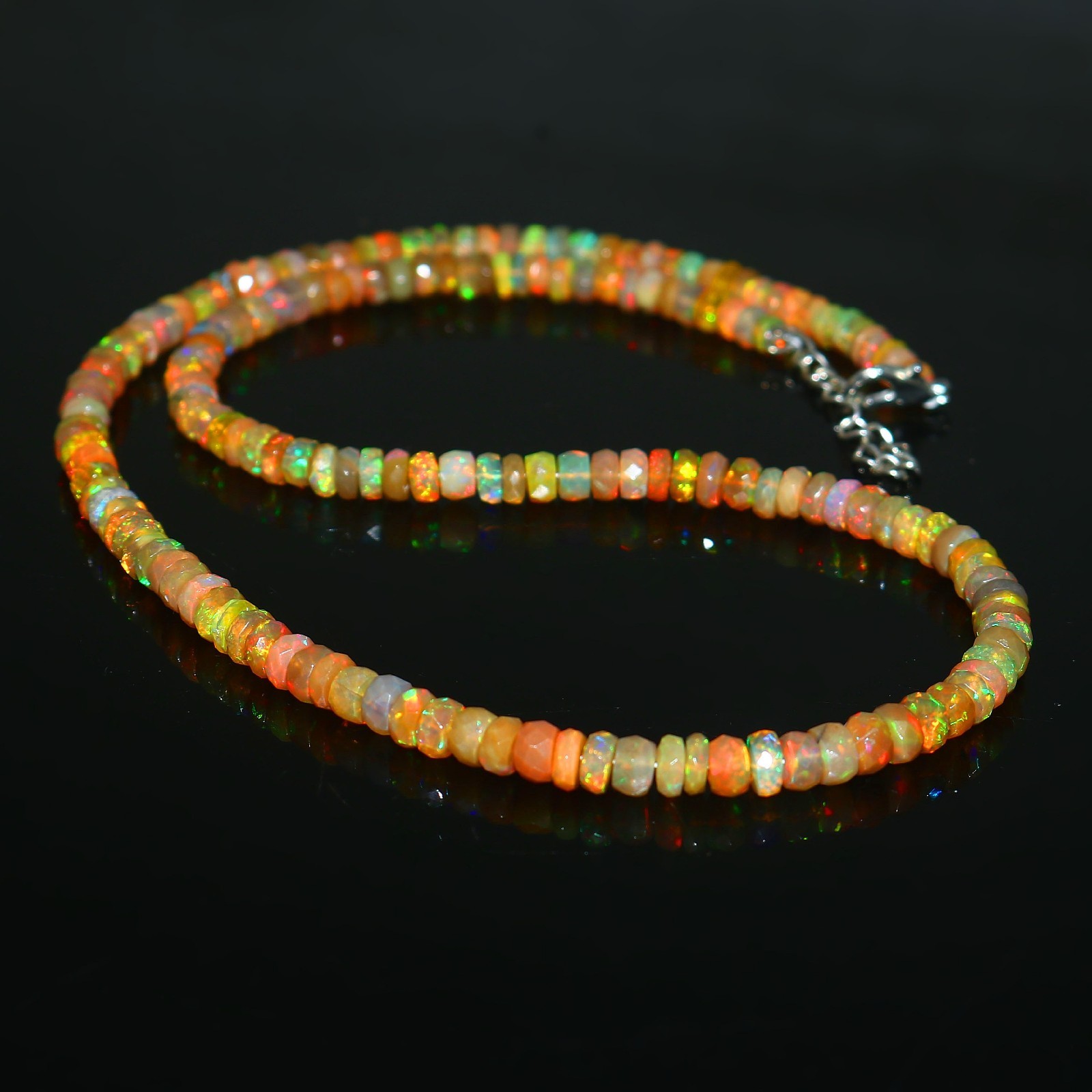 Top Quality Opal beads Statement necklace Rondelle Opal beads Gift For Friend