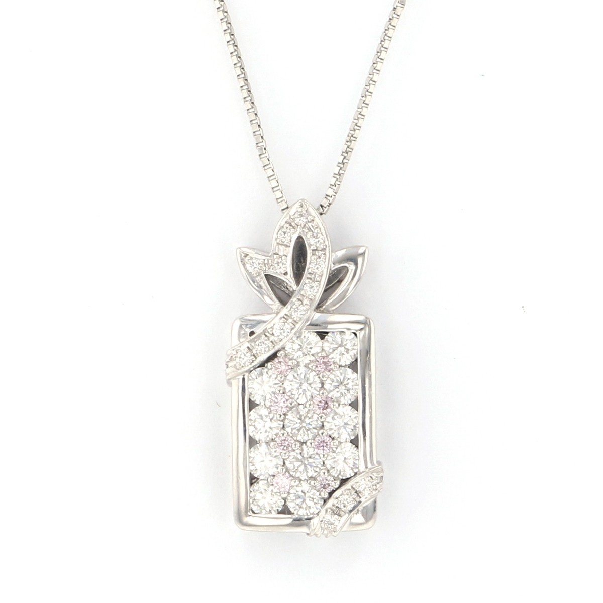 PT900 PT850 Diamond 1.27ct Necklace 43cm New Women’s Yukizaki Select Jewelry