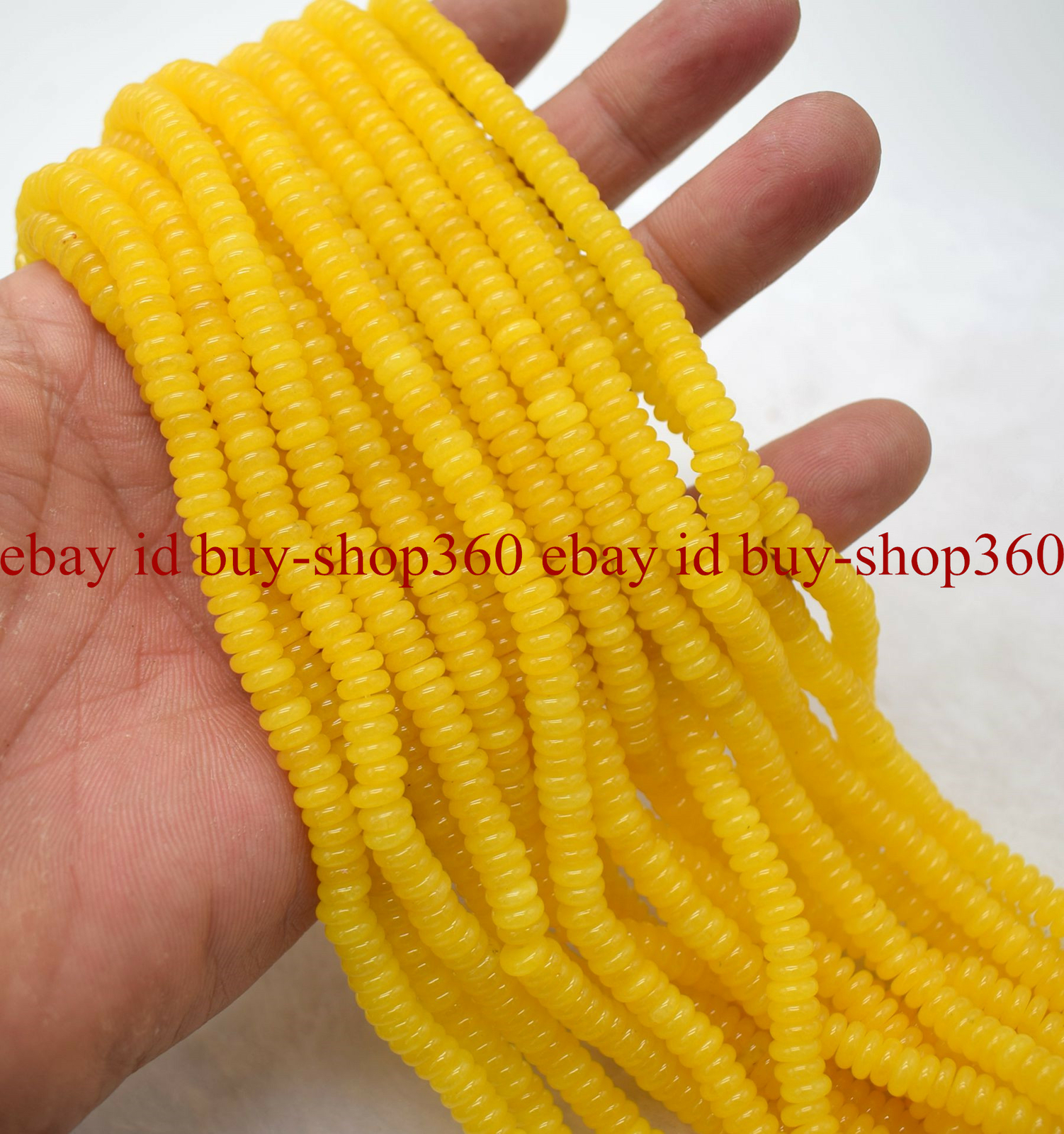 1pcs 3x8mm 4x10mm Natural Abacus Yellow Topaz Gemstone Loose Beads 15” AAA+