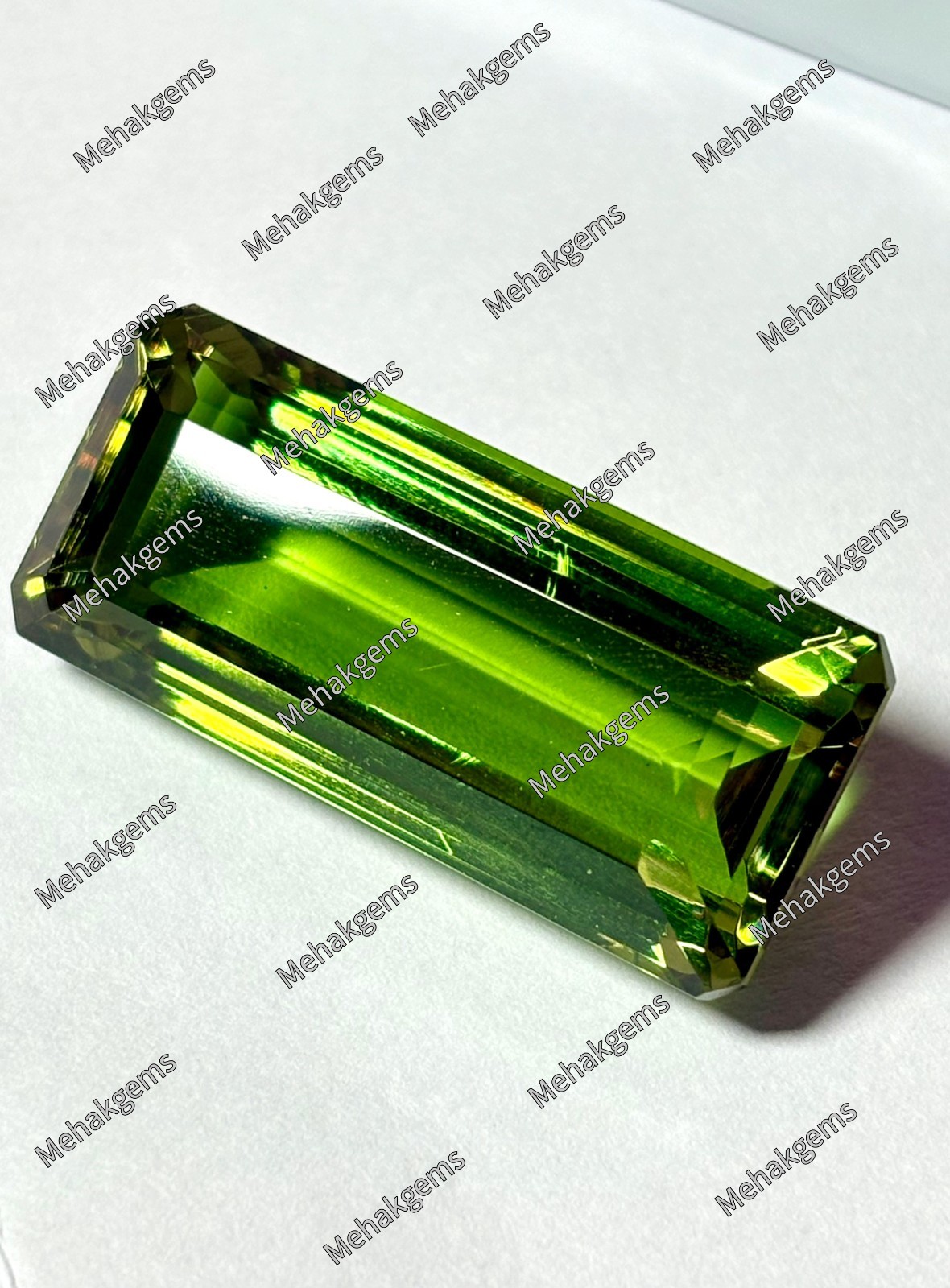 56 Carat Color Shift Zultanite Baguette Gemstone, Custom Ring Pendant Stone