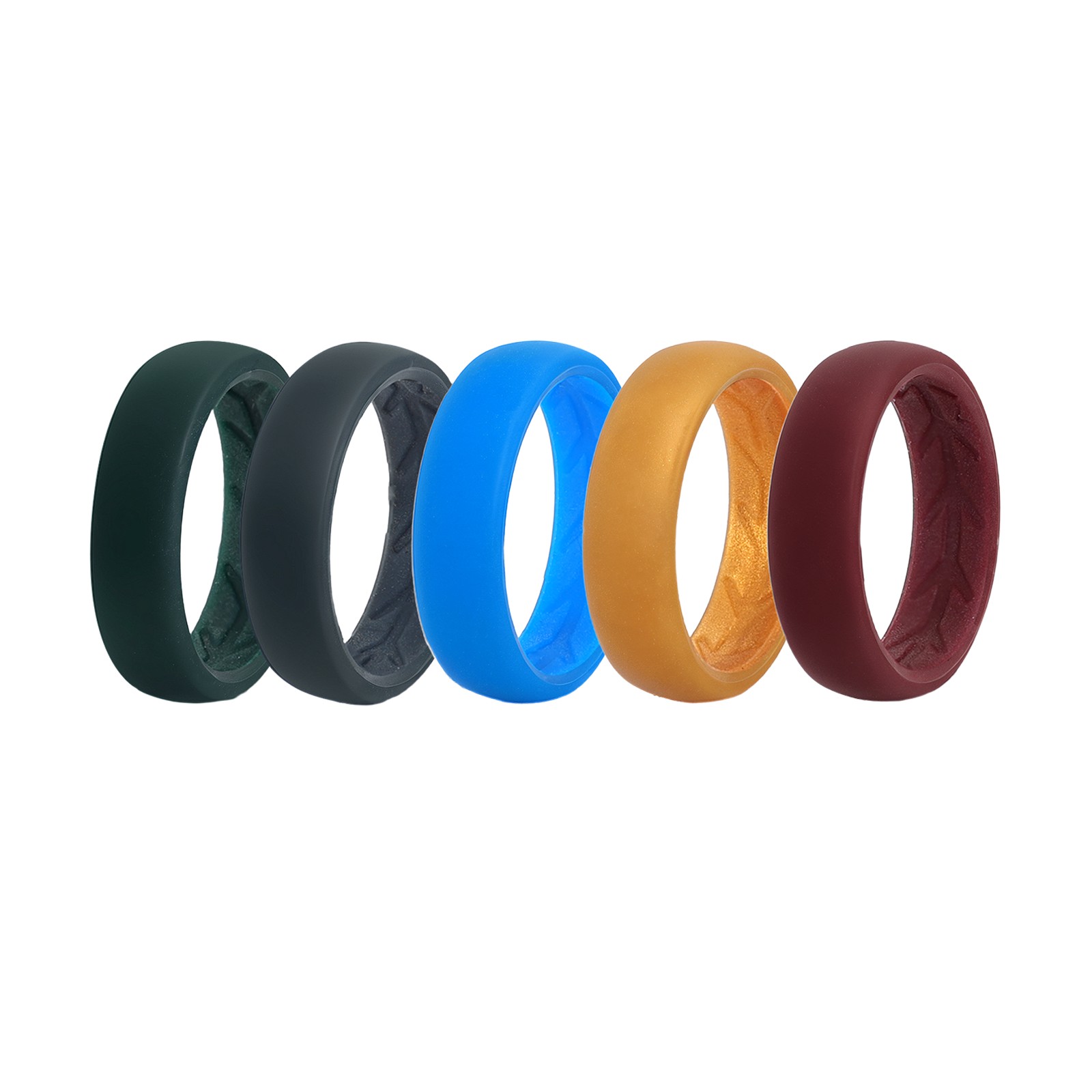 5PCs Women’s Silicone Breathable Sport Ring Size 6-11 – Running Swimming Boxin
