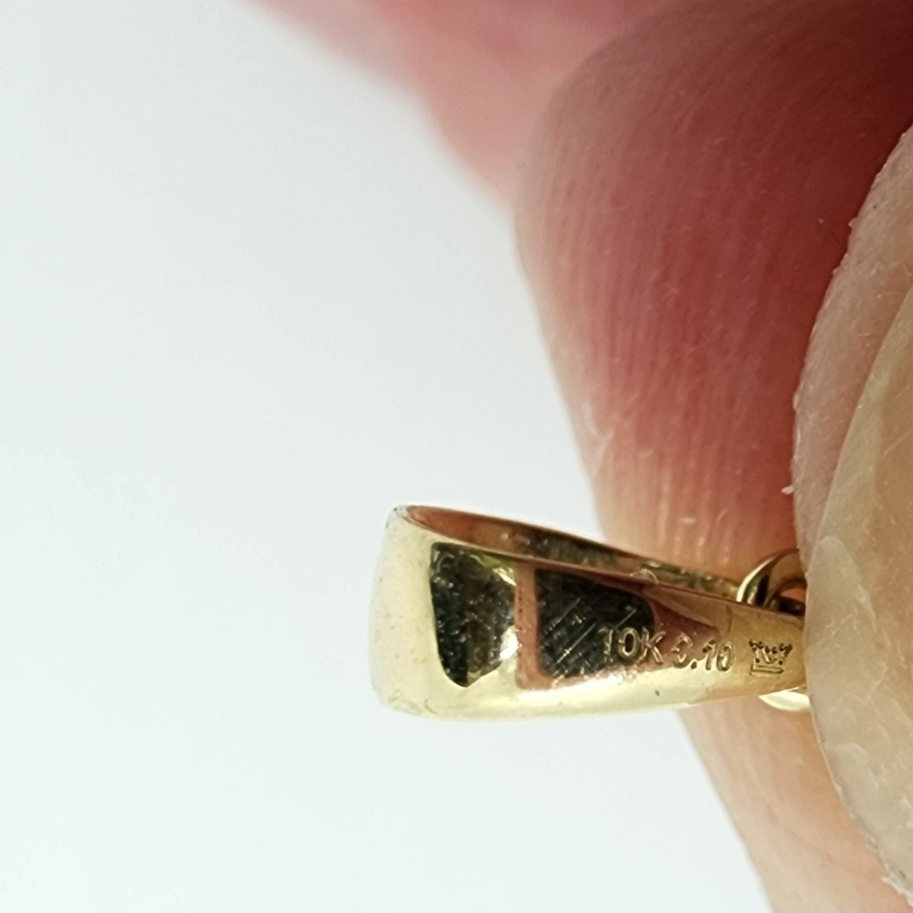 10K Yellow Gold Initial “A” Charm 0.10CTW Diamond Letter Pendant – w/o Chain