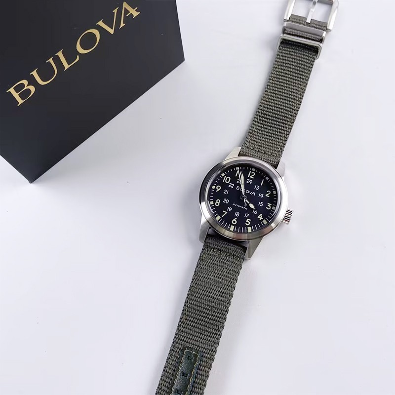 Bulova New Men’s VWI Special Edition Black Dial 96A259 Automatic Hack Watch 38mm