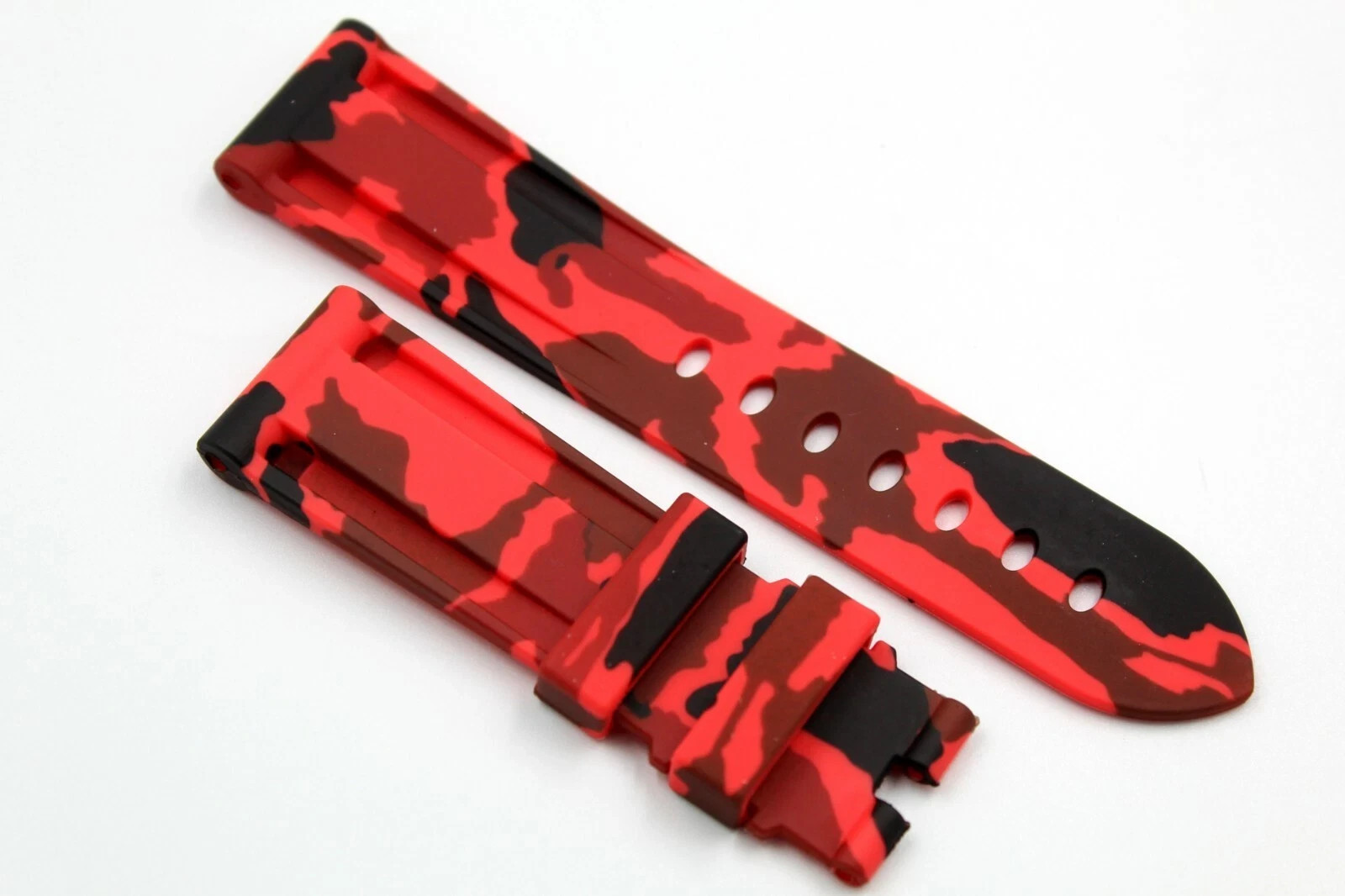 Silicone Strap Camouflage Red TPU Replacement Waterproof Watches Novelty New