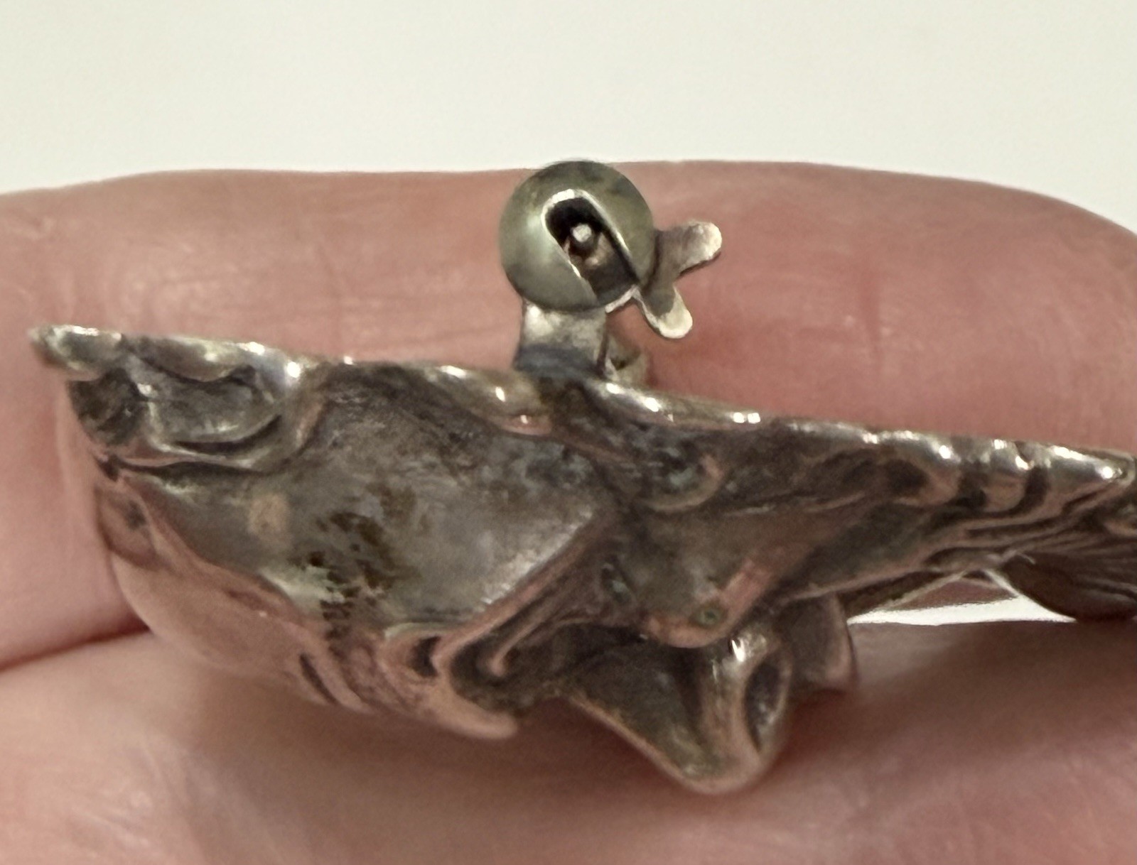 Vintage 835 Silver Dionysus Bacchus God of Wine Revelry Theater Mask Pin Pendant