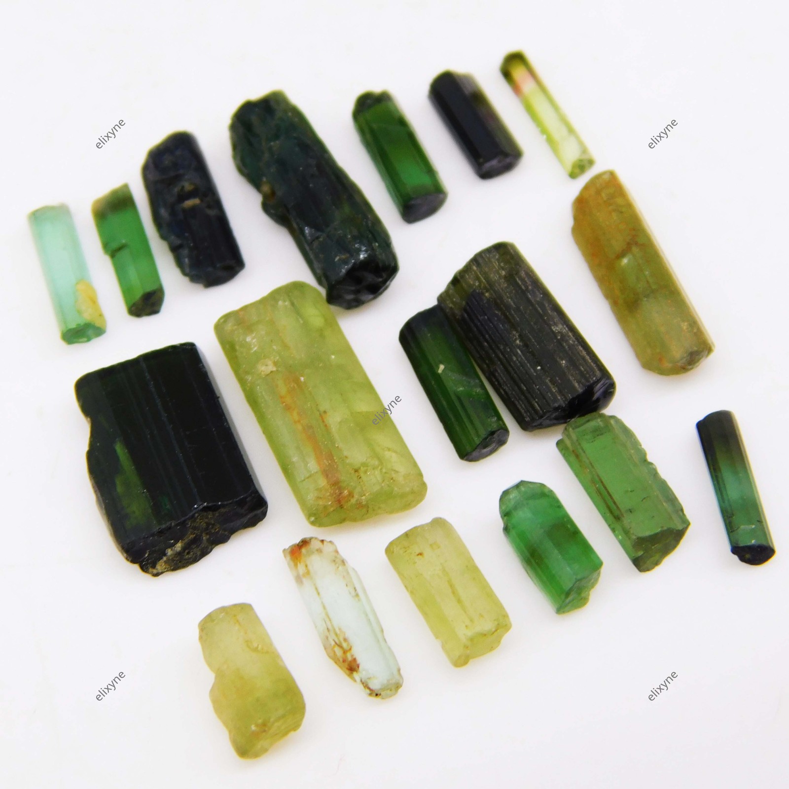 32.70 Ct Natural Green Tourmaline Certified Untreated Rare Gemstone Lot Rough